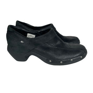 MERRELL Women's Size 7.5 Luxe Black Leather Clogs